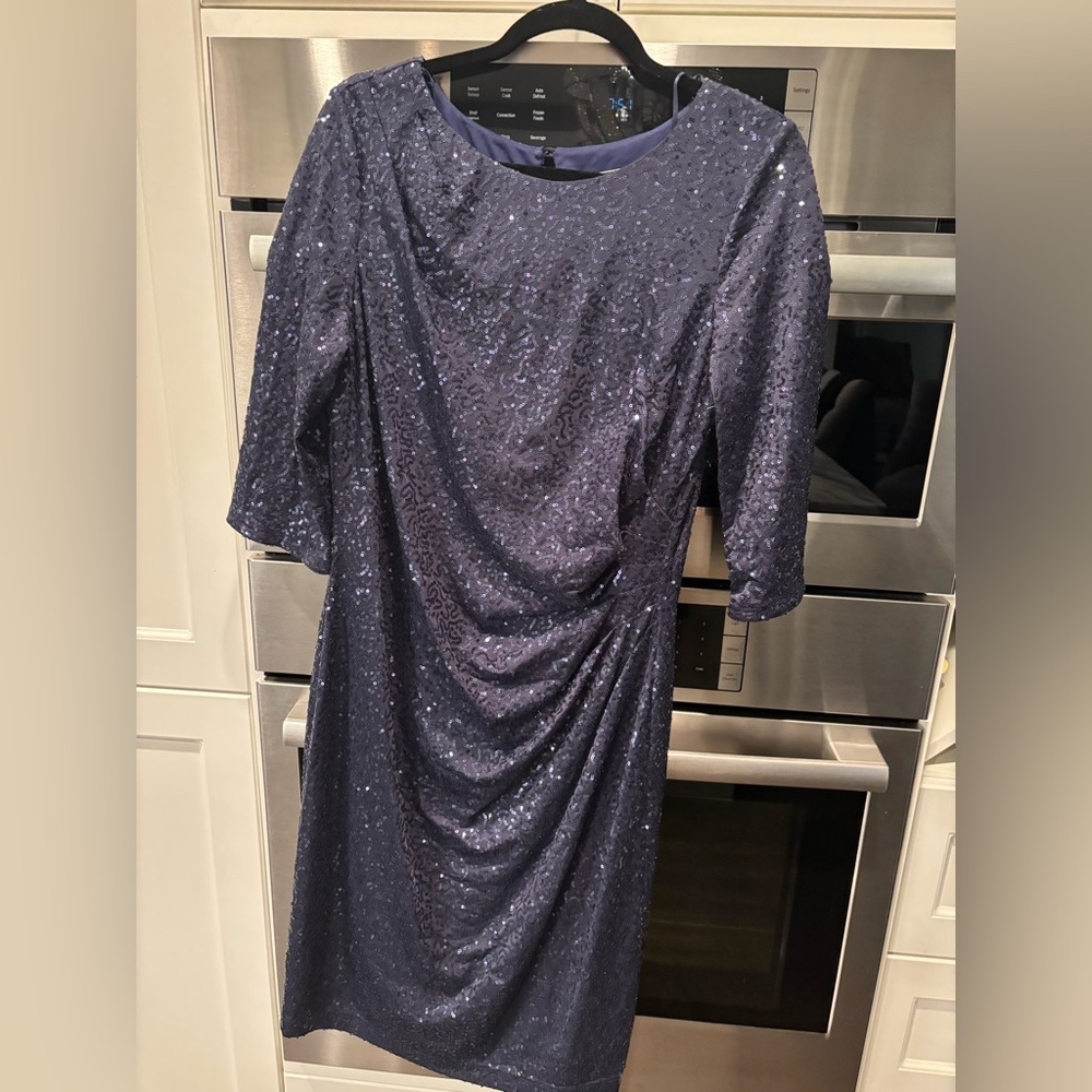 JS boutique, navy blue sequin, best dressed wedding guest or mother of the bride